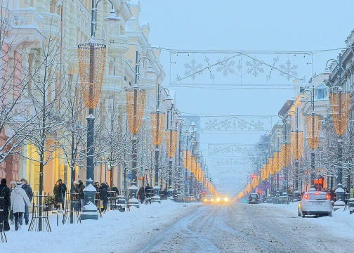 Winter in Vilnius, Lithuania